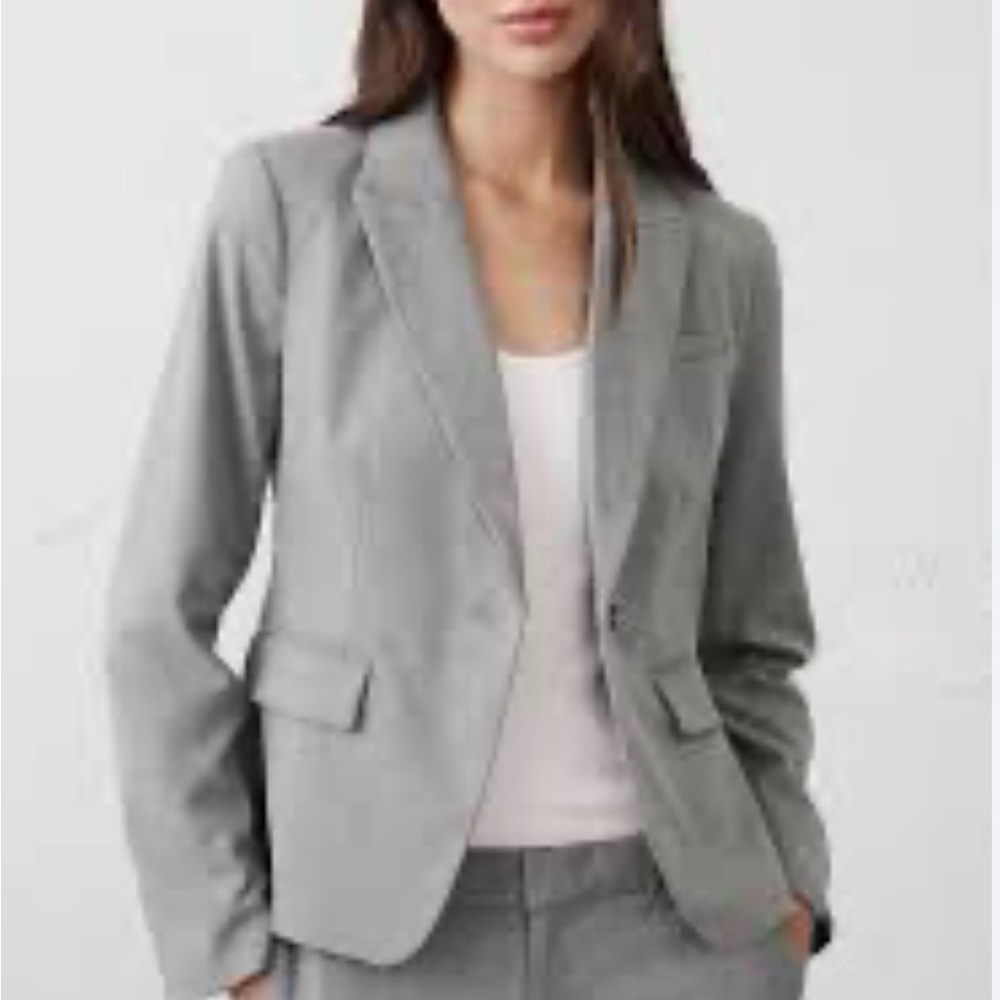 Espirt Seersucker Blue Blazer Jacket Size 8